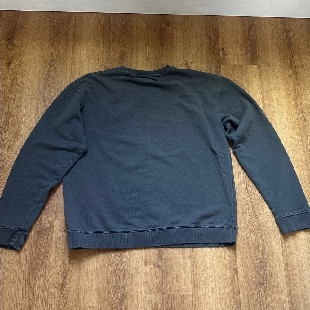 Mugsy Men's 100% Cotton Blue Gray‎ Texas Embroidered Crewneck Sweatshirt